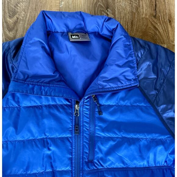 REI Co Op Primaloft Puffer Jacket Men’s Large Blue Lightweight Pertex‎ Quantum - Picture 3 of 11